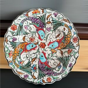 Colorful Fish Design Ceramic Plate